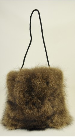 Raccoon fur handbag